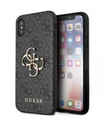 Guess 4G Big Metal Logo iPhone X/XS Case - Gray