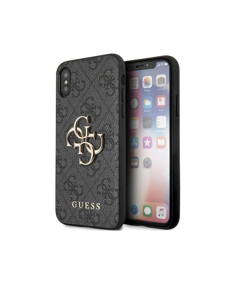 Guess 4G Big Metal Logo iPhone X/XS Case - Gray