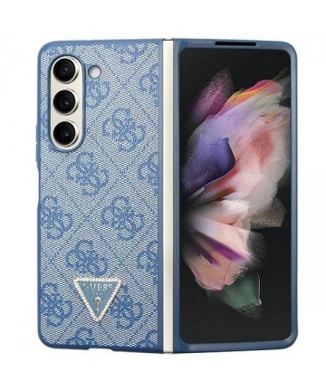 Guess 4G Triangle Strass Case for Samsung Galaxy Z Fold 5 - Blue