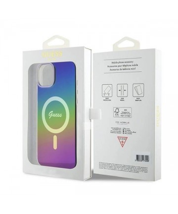 Guess IML Iridescent MagSafe case for iPhone 15 Plus / 14 Plus 6.7" - multicolor
