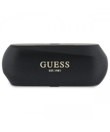 Guess Elongated Metallic Printed Logo Bluetooth TWS Headphones + Docking Station - Black