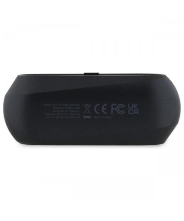 Guess Elongated Metallic Printed Logo Bluetooth TWS Headphones + Docking Station - Black