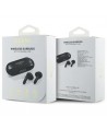 Guess Elongated Metallic Printed Logo Bluetooth TWS Headphones + Docking Station - Black