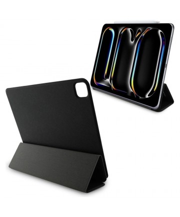 Karl Lagerfeld Saffiano Magnetic Karl & Choupette iPad Pro 13" 2024 Book Cover Case - Black