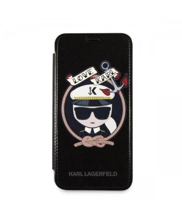 Karl Lagerfeld Signature Glitter iPhone X/Xs Case - Black