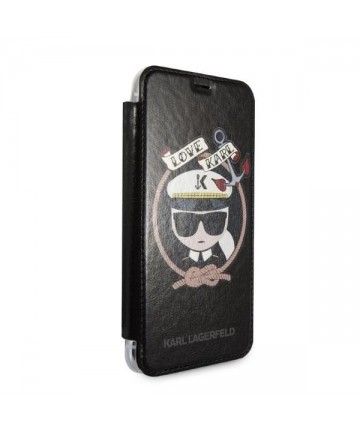 Karl Lagerfeld Signature Glitter iPhone X/Xs Case - Black