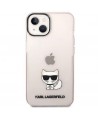 Karl Lagerfeld Transparent Choupette Body Case for iPhone 14 Plus / 15 Plus 6.7" - Pink
