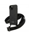 Karl Lagerfeld Monogram Plaque Logo Strap Case for iPhone 14 / 15 / 13 6.1" - Black