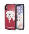 Karl Lagerfeld Iconic Glitter Karl`s Head iPhone X / Xs Case - Red