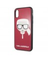 Karl Lagerfeld Iconic Glitter Karl`s Head iPhone X / Xs Case - Red