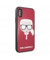 Karl Lagerfeld Iconic Glitter Karl`s Head iPhone X / Xs Case - Red