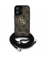Guess 4G Big Logo Cord Stap Crossbody Case for iPhone 16 Brown