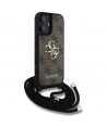 Guess 4G Big Logo Cord Stap Crossbody Case for iPhone 16 Brown