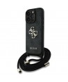Guess 4G Big Logo Cord Stap Crossbody Case for iPhone 16 Pro Max black