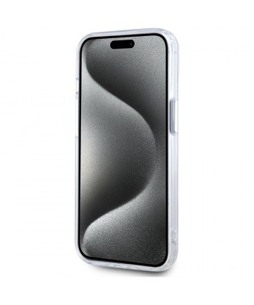 Karl Lagerfeld IML Metal Karl Head MagSafe Case for iPhone 15 White