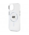 Karl Lagerfeld IML Metal Karl Head MagSafe Case for iPhone 15 White