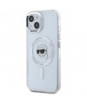 Karl Lagerfeld IML Metal Karl Head MagSafe Case for iPhone 15 Plus White