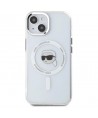 Karl Lagerfeld IML Metal Karl Head MagSafe Case for iPhone 15 Plus White