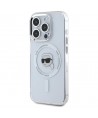 Karl Lagerfeld IML Metal Karl Head MagSafe Case for iPhone 15 Pro White