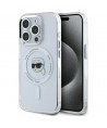 Karl Lagerfeld IML Metal Karl Head MagSafe Case for iPhone 15 Pro Max White