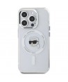 Karl Lagerfeld IML Metal Karl Head MagSafe Case for iPhone 15 Pro Max White