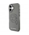 Karl Lagerfeld IML Rhinestones Karl Head Case for iPhone 16 Black