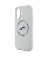 Karl Lagerfeld Silicone Double Heads And Circle MagSafe case for iPhone 16 beige