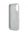 Karl Lagerfeld Silicone Double Heads And Circle MagSafe case for iPhone 16 beige