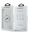 Karl Lagerfeld Silicone Double Heads And Circle MagSafe case for iPhone 16 beige