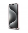 Karl Lagerfeld Silicone Shadow Metal Initial MagSafe Case for iPhone 15 Pro Pink