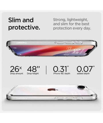 Spigen Ultra Hybrid Case for iPhone 16e / 17e - Transparent