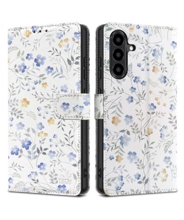 Tech-Protect Wallet Case for Samsung Galaxy A56 5G - White Daisies