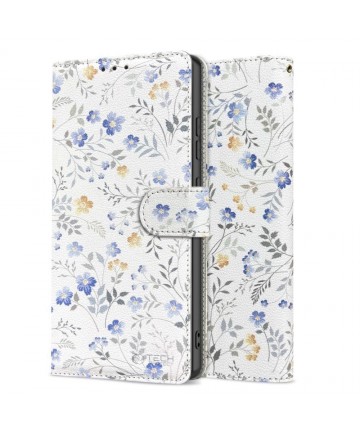 Tech-Protect Wallet Case for Samsung Galaxy A56 5G - White Daisies