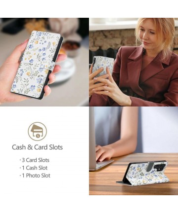 Tech-Protect Wallet Case for Samsung Galaxy A56 5G - White Daisies