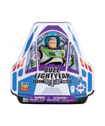 Spin Master - Toy Story Buzz Lightyear Lenticular Puzzle in a Shaped Tin Packaging (20108499)