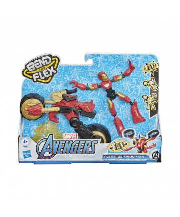 Hasbro Marvel Avengers: Bend And Flex - Flex Rider Iron Man 2in1 (F0244)