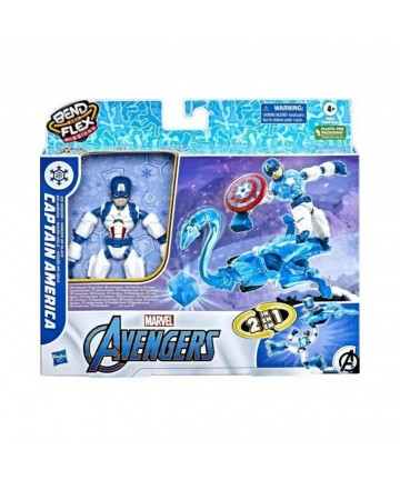 Hasbro Marvel Avengers: Bend And Flex Missions - Captain America Action Figure (2 in1) (F5868)