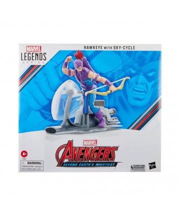 Hasbro Fans Marvel Avengers: Legends Series (60th Anniversary) - Beyond Earths Mightiest - Hawkeye with Sky-Cycle Action Figure 