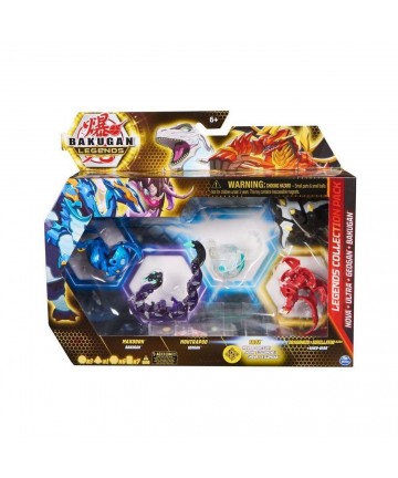 Spin Master Bakugan: Legends Collection Pack - Nova + Ultra + Geogan + Bakugan - Maxodon/Montrapod/Trox/Dragonoid x Auxillataur 