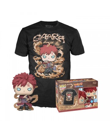 Funko Funko Pop! & Tee (Adult): Naruto - Gaara (Glows in the Dark) Vinyl Figure and T-Shirt (L)