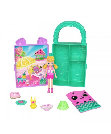 Mattel Polly Pocket: Tiny Worlds Big Surpises - Lil Styles Purple Playset (HYB13)