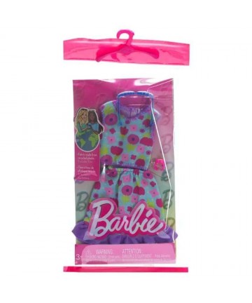 Mattel Barbie: Fashion Pack - Turquoise Skirt And Top With Flowers (HRH39)