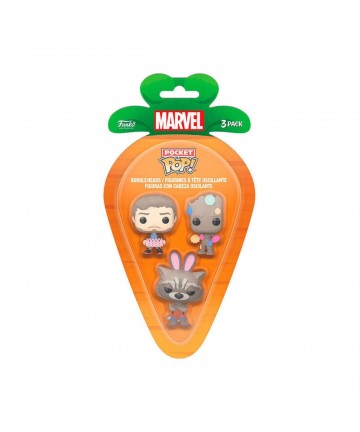 Funko 3-Pack Carrot Pocket Pop!: Guardians of the Galaxy (PDQ) Vinyl Figures