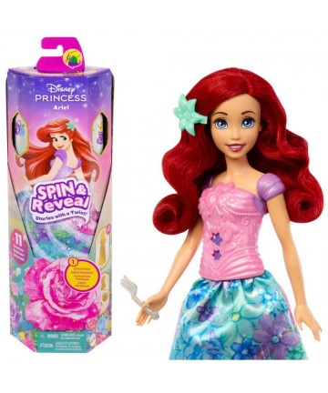 Mattel Disney Princess: Spin  Reveal - Ariel Doll (HTV88)