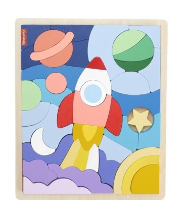 Fisher-Price - Wooden Space Blocks Puzzle (HXY42)