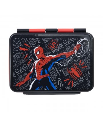 Stor Marvel: Spiderman Black Board -  Stainless Steel Clamp Rectangular Sandwich Box (1100ml) (74756)