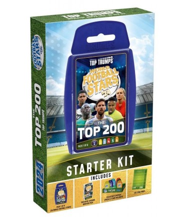 Winning Moves: Top Trumps - World Football Stars 2024 The Top 200 Starter Kit - Card Game (WM04717-EN1)