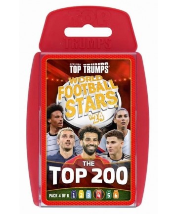 Winning Moves: Top Trumps - World Football Stars 2024 The Top 200 Pack 4 - Card Game (WM04803-EN1)