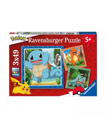 Ravensburger Puzzle: Pokemon - Charmander, Bulbasaur and Squirtle (3x49pcs) (5586)