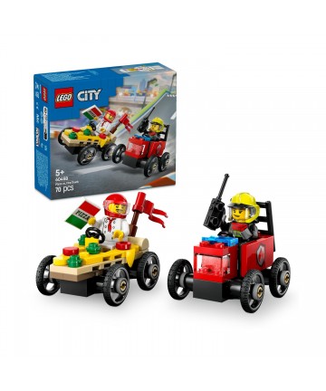 LEGO® City: Pizza vs. Fire Truck Race Car Pack (60458)